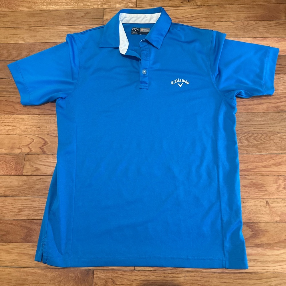 Callaway Men’s Tournament Polo Golf Shirt Blue‎ Optidri Blue Small
